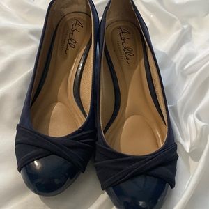 Navy blue flats